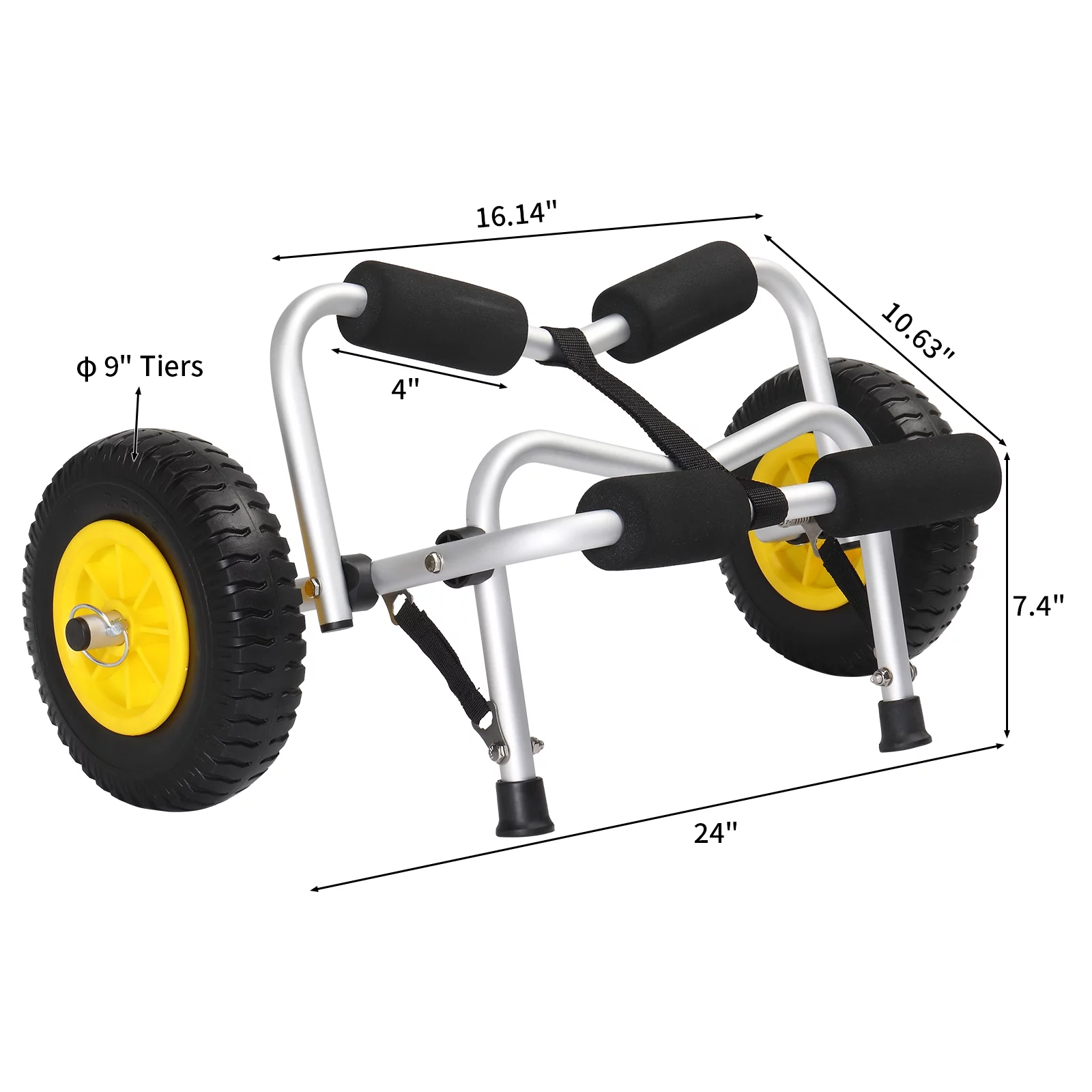 Ktaxon Kayak Canoe Jon Boat Carrier Dolly Trailer Tote Trolley Transport Cart on Wheel