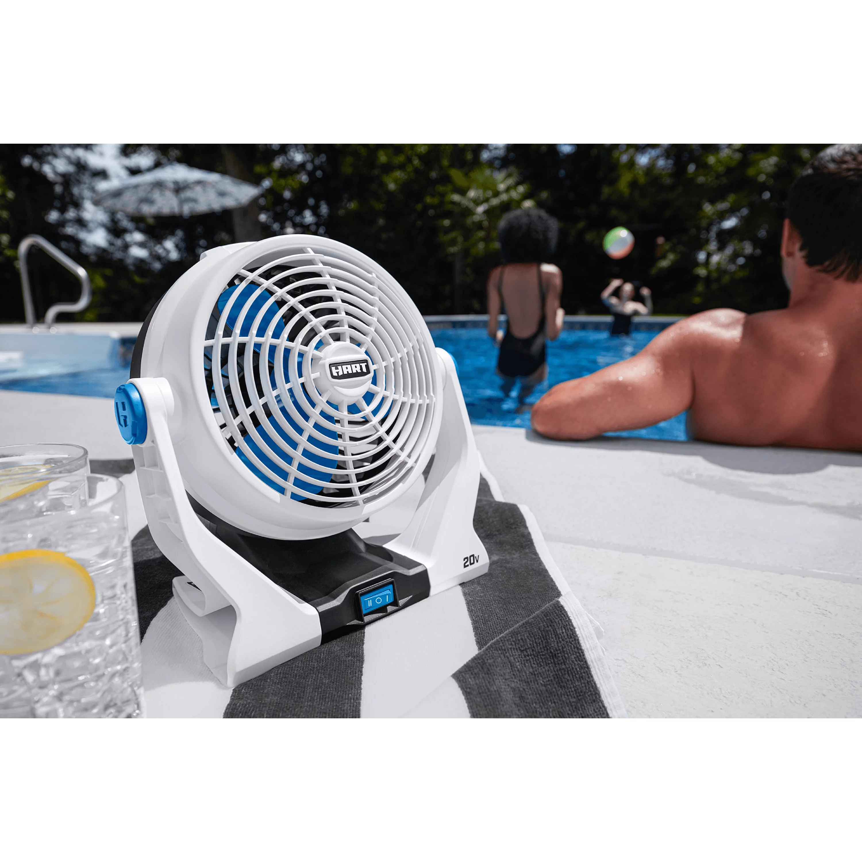 HART 20 V Cordless 2-Speed 7.5″ Fan, HPCF01 (Battery Not Included)