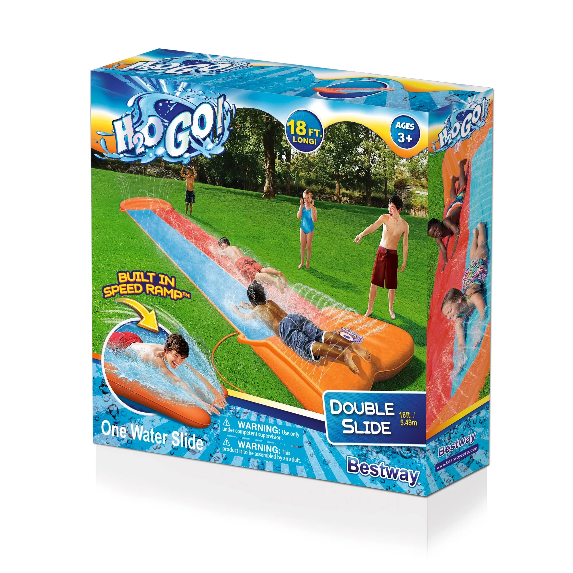 H2OGO! 18′ Inflatable Double Slide, Children