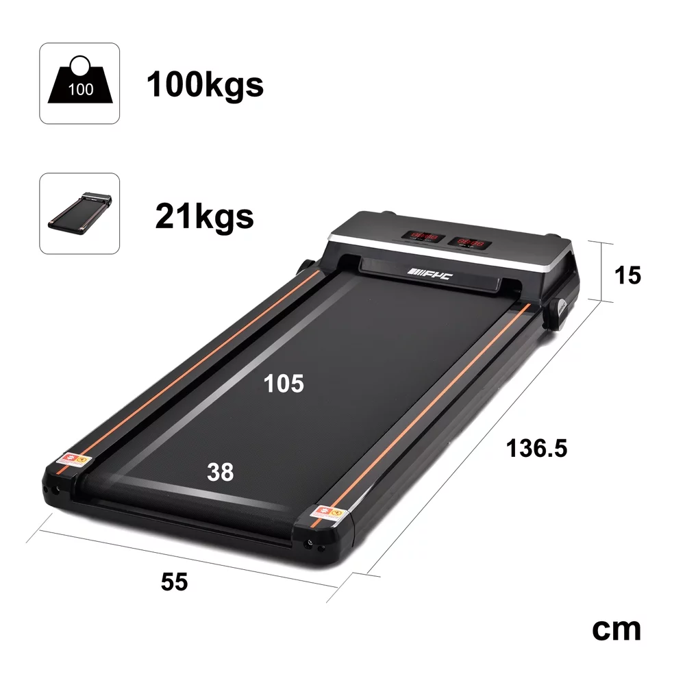 Tcbosik 2.5HP Slim Walking Treadmill 265LBS Under Desk Treadmill Electric Treadmill with APP (Installation Free)