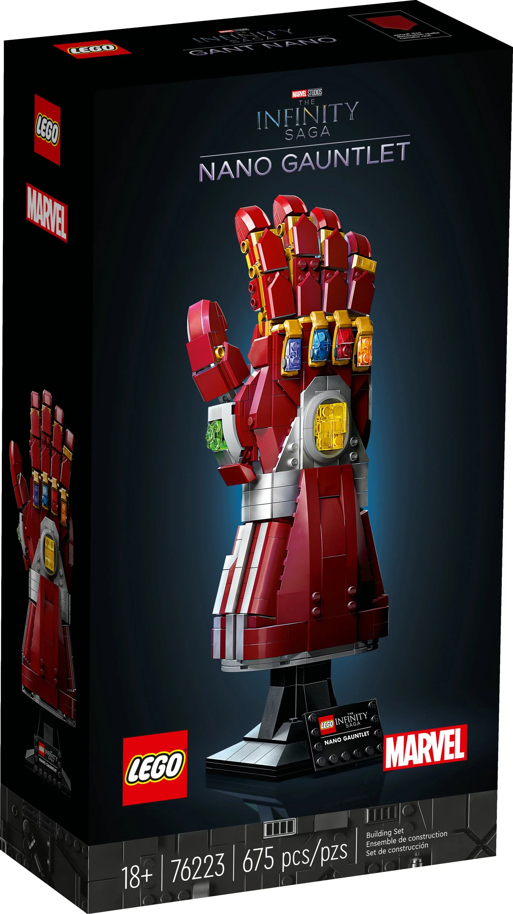 LEGO Marvel Nano Gauntlet, Iron Man Model with Infinity Stones, 76223 Avengers: Endgame Film Set, Collectable Memorabilia, Gift Idea for Adults and Teens