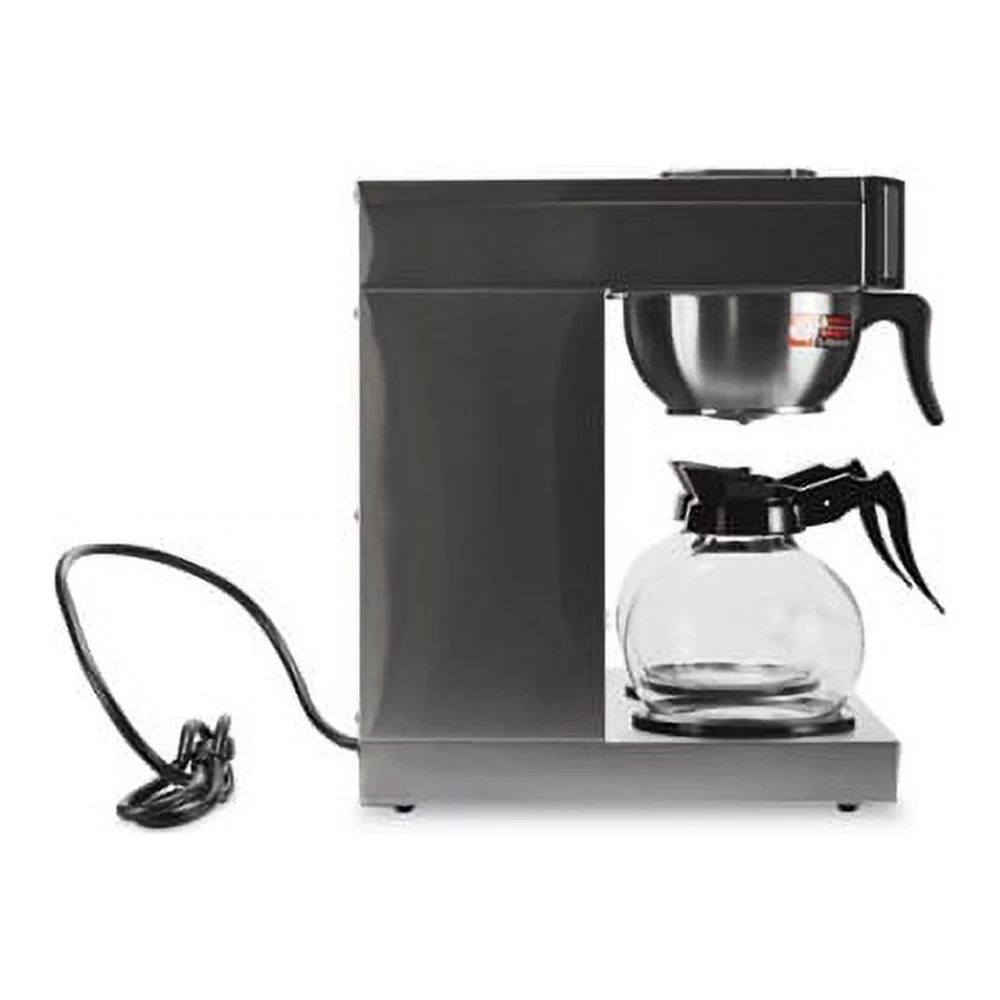 Coffee Pro Three-Burner Low Profile Institutional Coffee Maker Stainless Steel