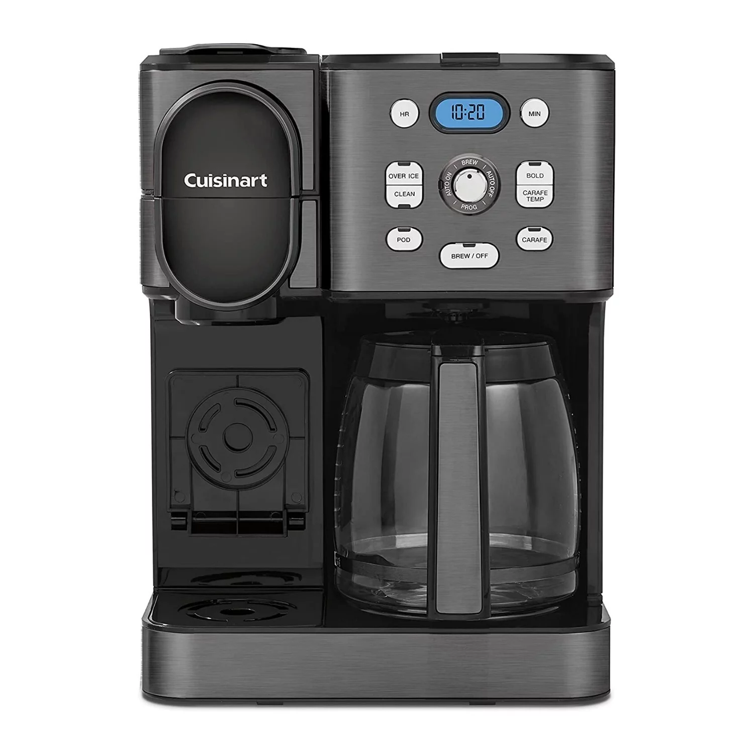 Cuisinart 2-IN-1 Center Combo Brewer Coffee Maker, Black Stainless