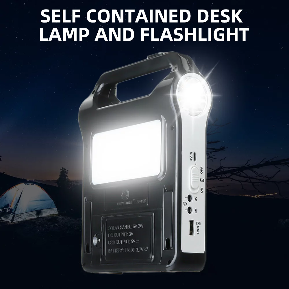 MDHAND Portable Solar Power Station , Solar Generator Charger with Flashlights ,for Outdoor Camping,Home Emergency Power Supply, Fishing