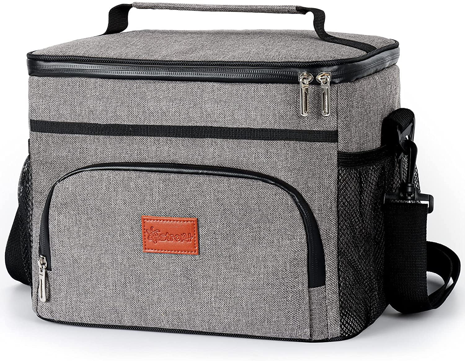 AstroAI 24 Can/15L Lunch Box Cooler Bag, for Picnic, School and Office, Gray