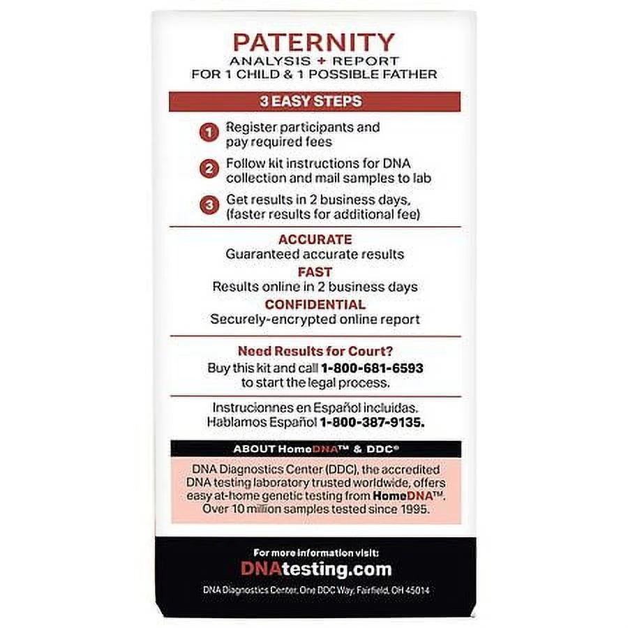 HomeDNA DNA Paternity Collection Confidential Test Kit