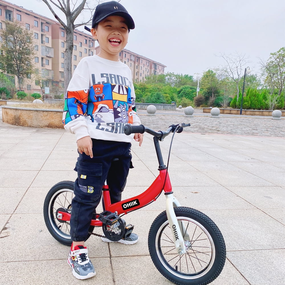 OHIIK Balance Bike 2 in 1 for Kids 2-7 Years Old,Balance to Pedals Bike,12 14 16 inch Kids Bike,with Pedal kit,Training Wheels,Brakes