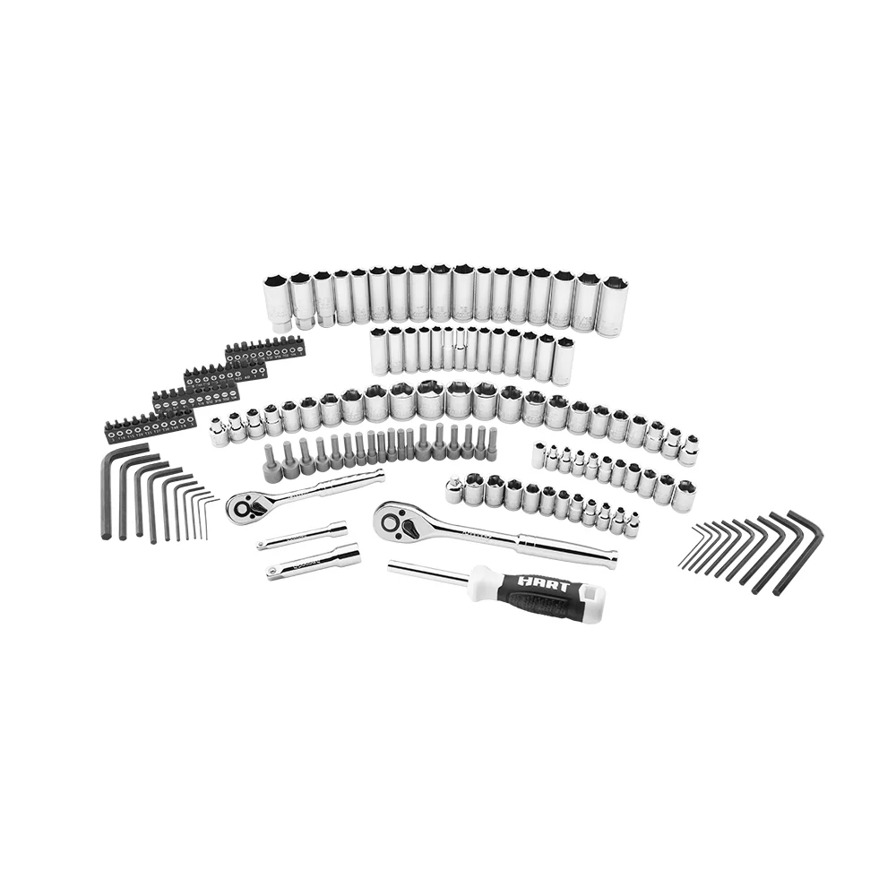 HART Multiple Drive 160-Piece Mechanics Tool Set, Chrome Finish