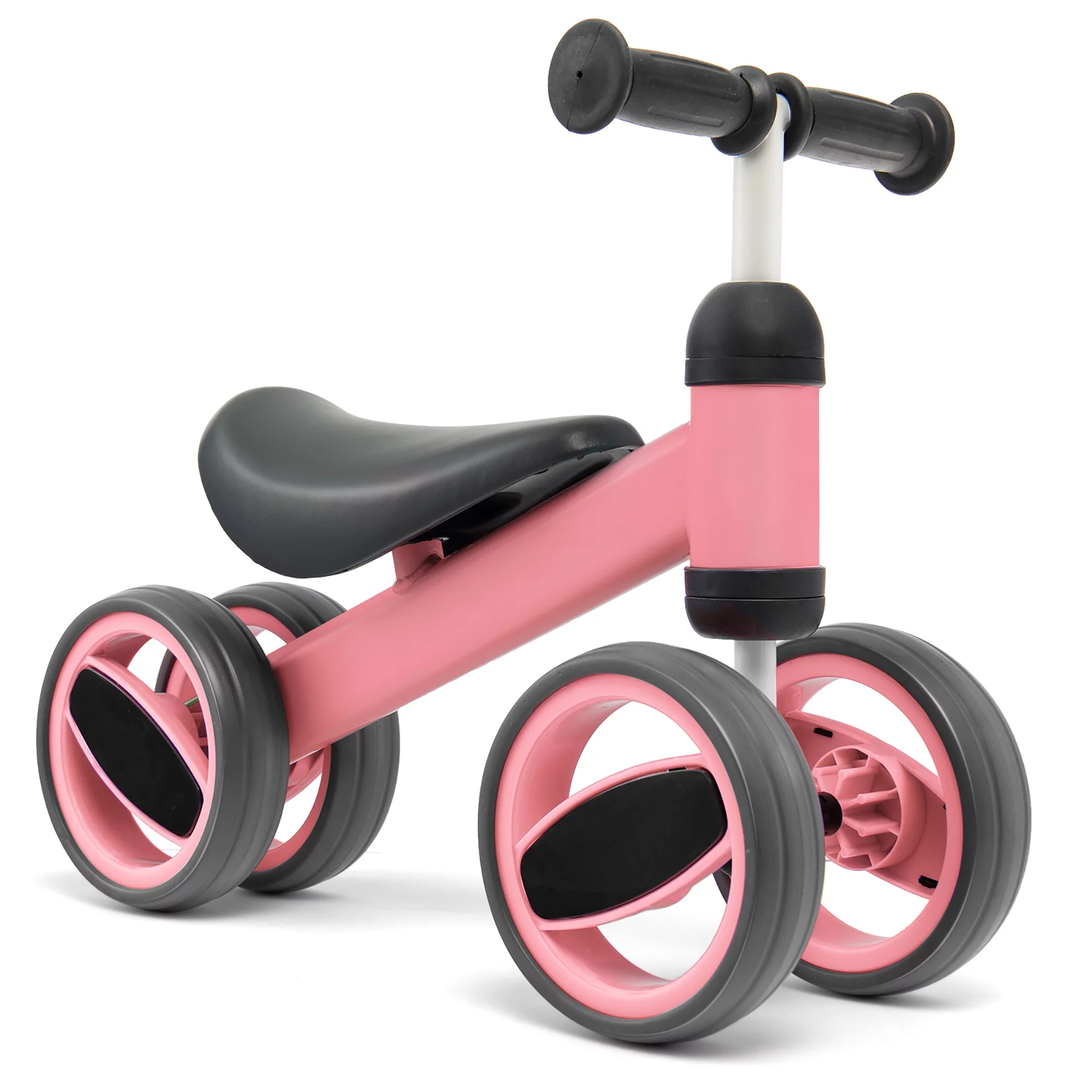 Costway Baby Balance Bike Toddler Riding Toys w/ 4 Wheels Pink