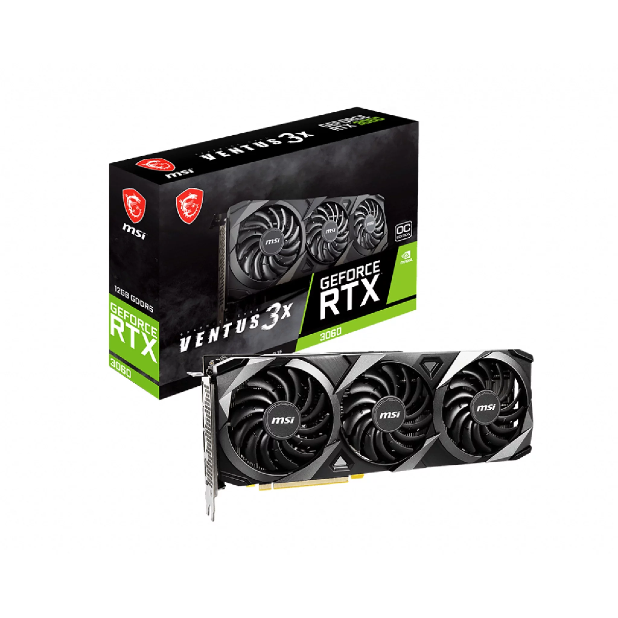 MSI GeForce RTX 3060 VENTUS 3X 12G OC NVIDIA 12GB GDDR6 Graphic Card