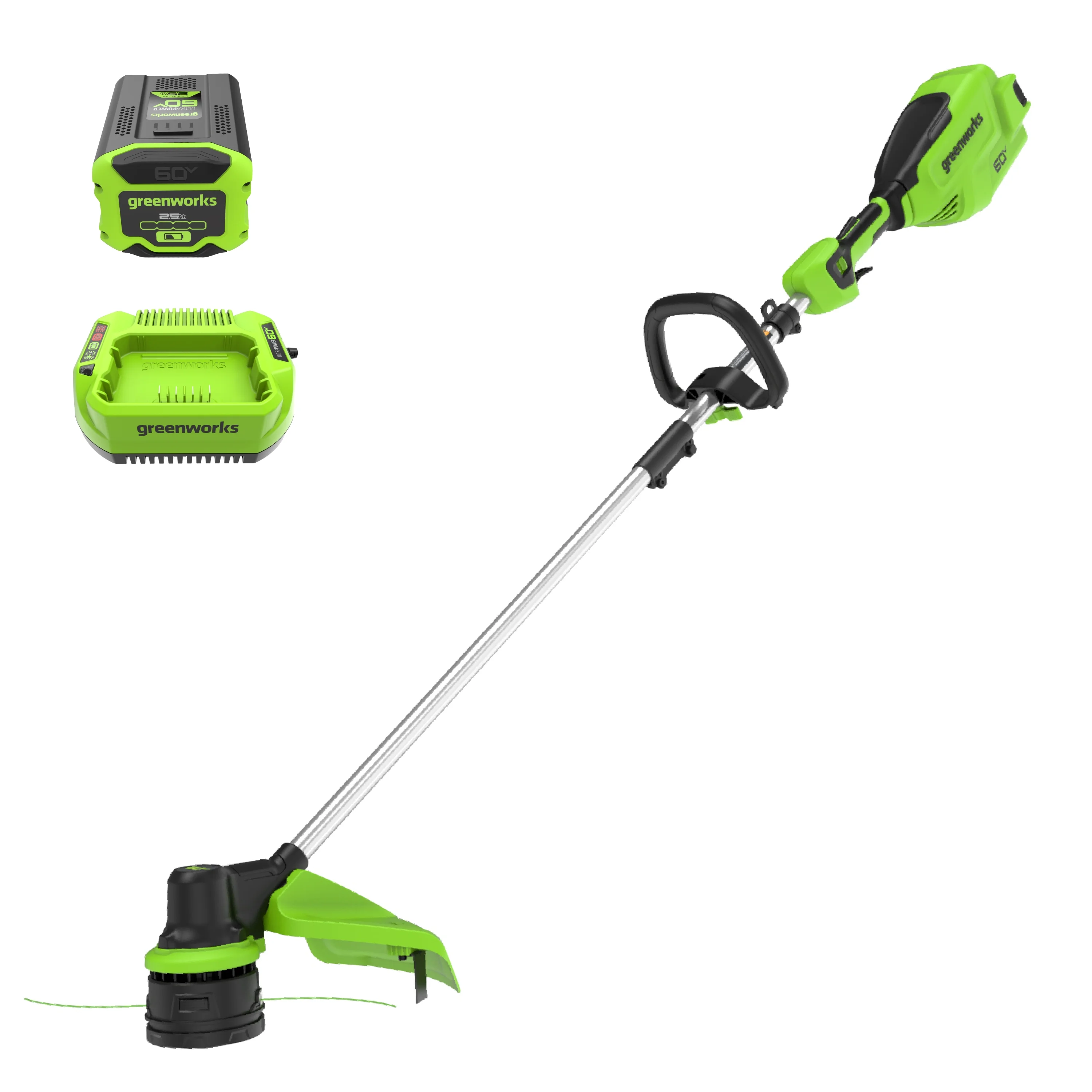 Greenworks 60V 16?? Front Mount String Trimmer with 2.5 Ah Battery & 3 Amp Charger 2134302