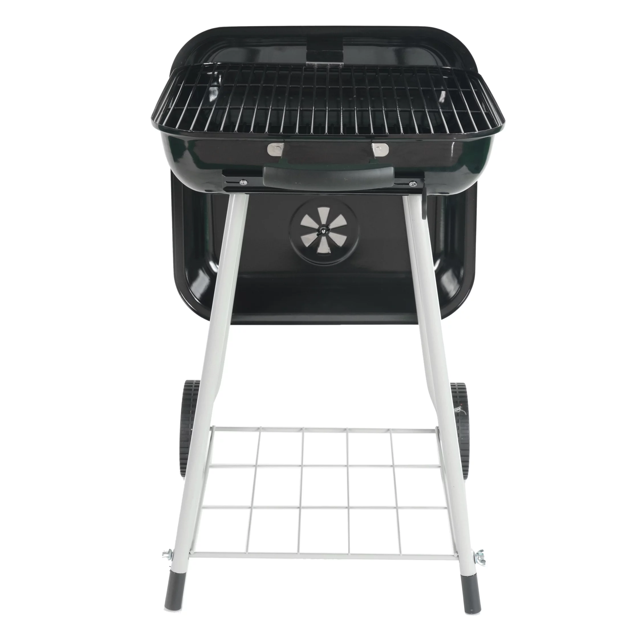 Expert Grill 17.5″ Square Steel Charcoal Grill with Wheels, Black