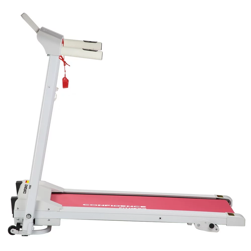 Confidence Fitness Ultra Pro Treadmill Electric Motorized Running Machine White/Pink