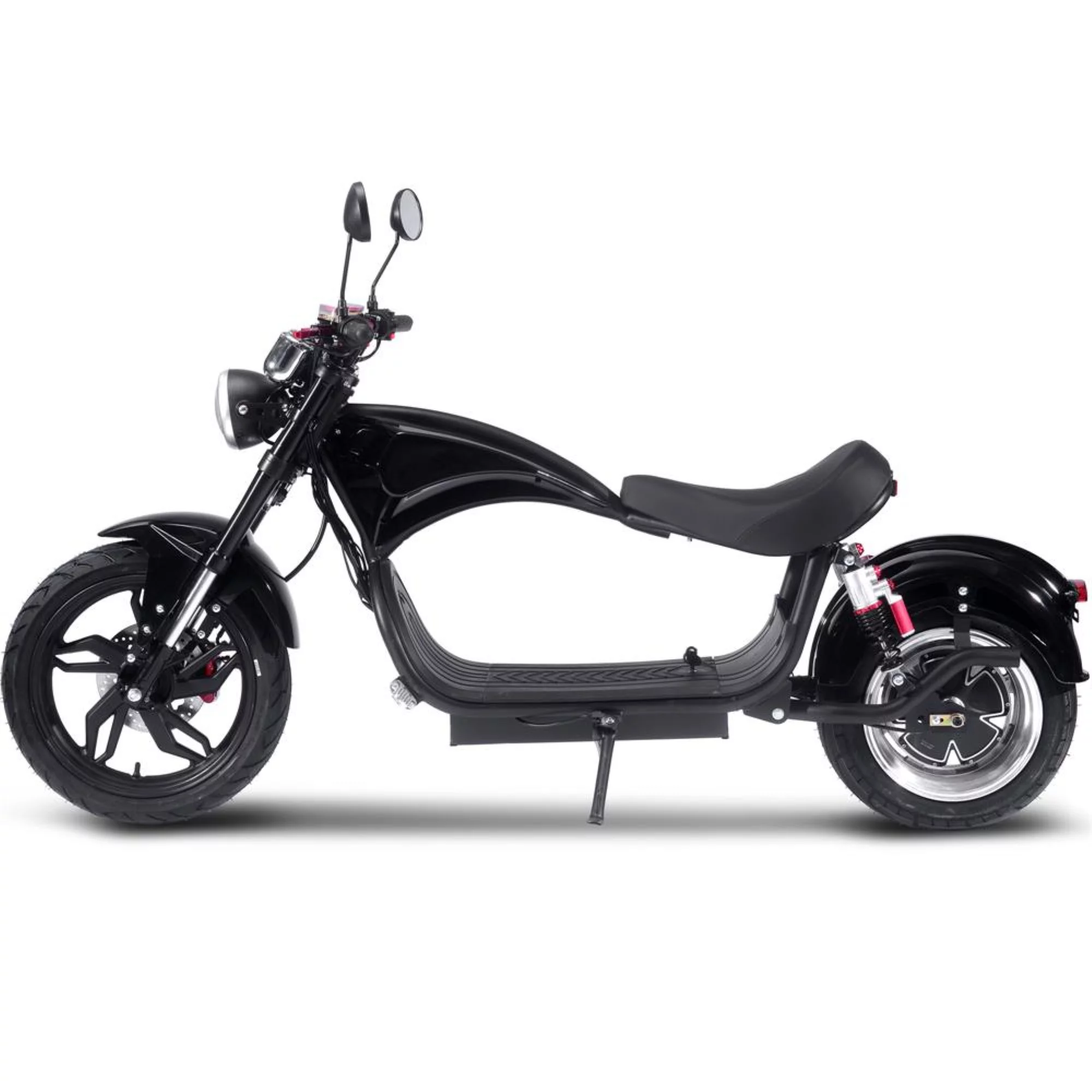 MotoTec Raven 60v 30ah 2500w Lithium Electric Cafe Motorcycle Black