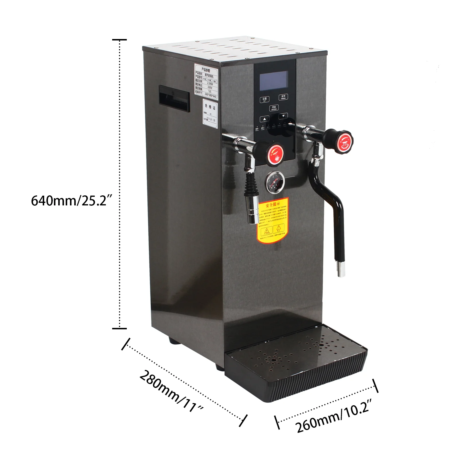 Miumaeov Milk Frother Electric Multi Commercial Coffee Maker Steam Water Boiling Machine LCD screen displays Milk Foam Maker Steam Milk Frothing Machine for Coffee Milk Tea Coffee Dessert Shop