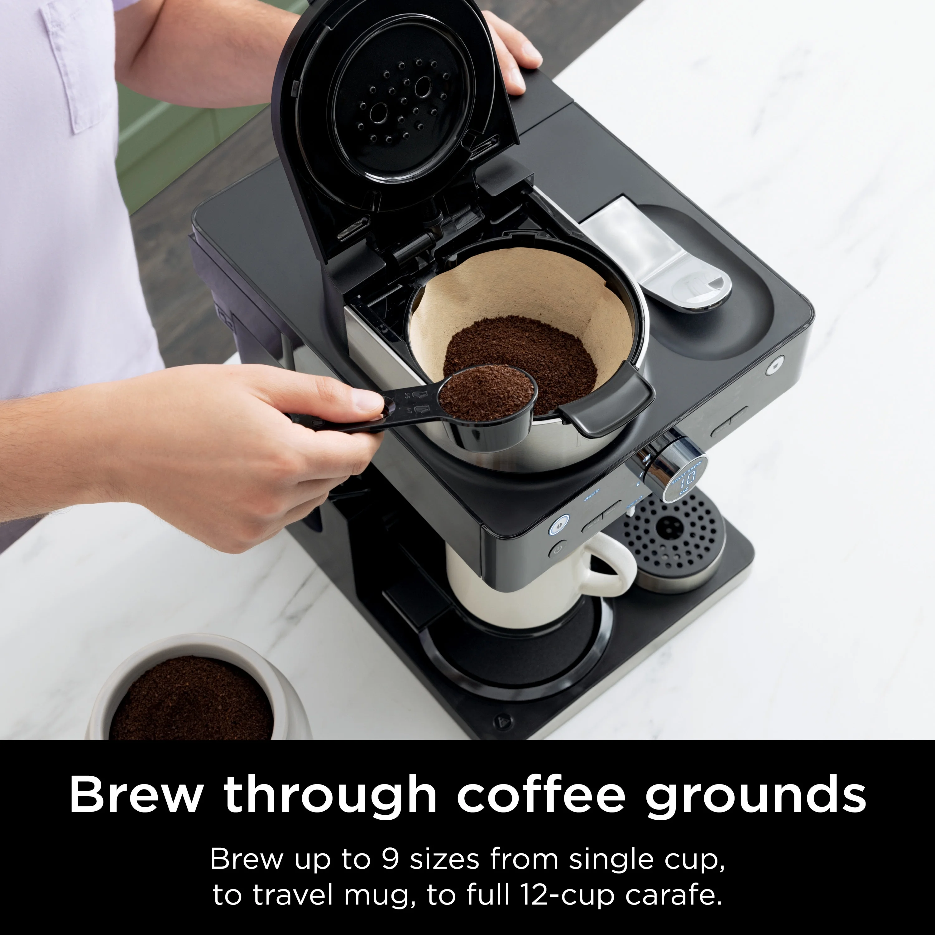 Ninja CFN601 Espresso & Coffee Barista System, Single-Serve Coffee & Nespresso Capsule Compatible