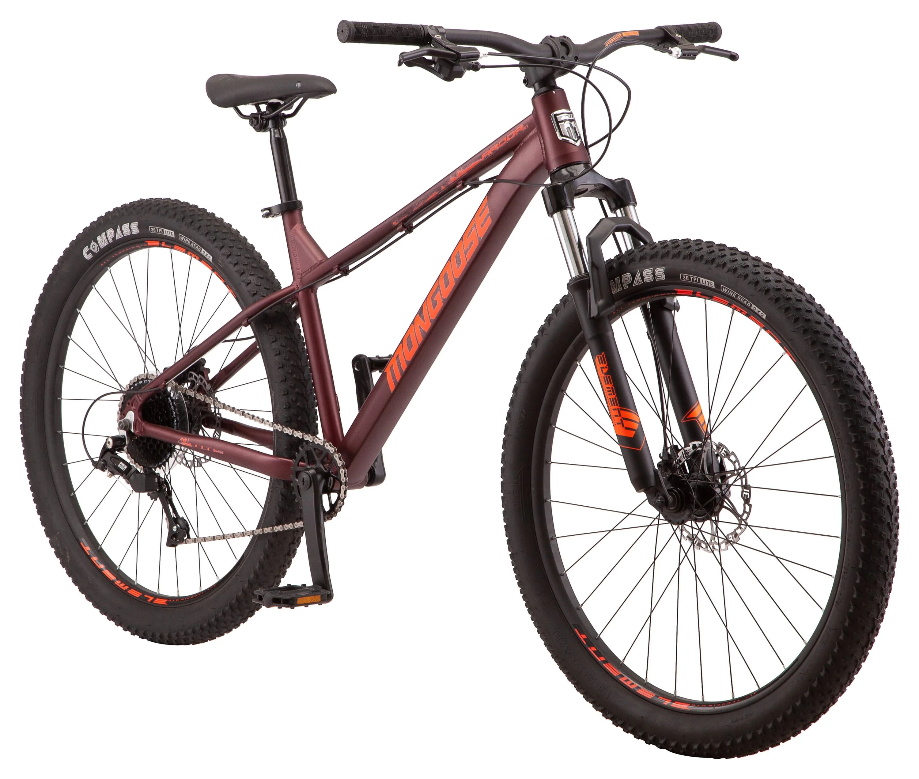 Mongoose 27.5″ Ardor Mountain Bike, 7 Speeds, Maroon