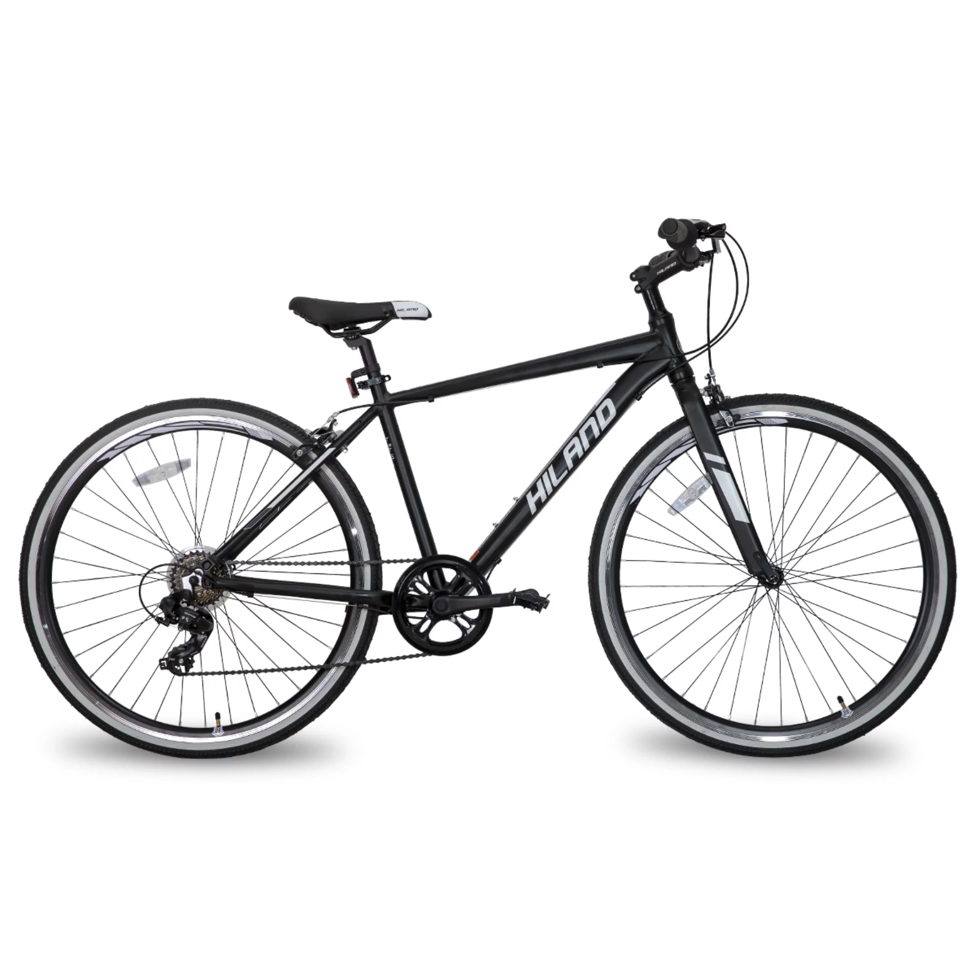 Hiland Hybrid Bike, Shimano Drivetrain 7 Speeds, 700C Wheels for Men Women Ladies Commuter Bike City Bike