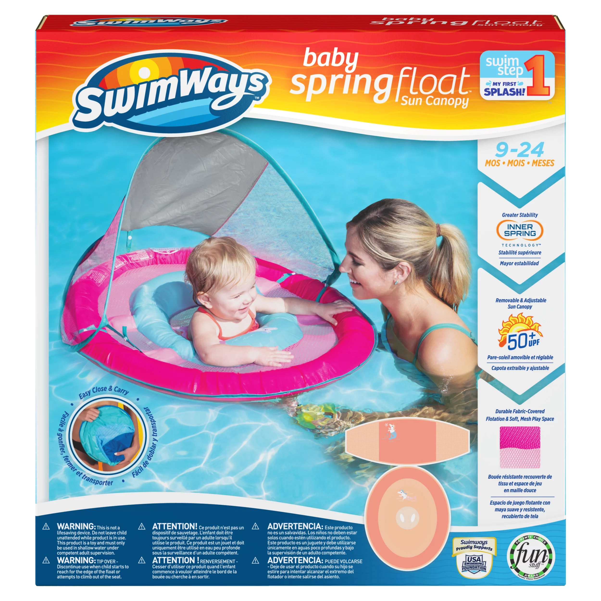 SwimWays Baby Spring Float – Pink Mermaid Unicorn