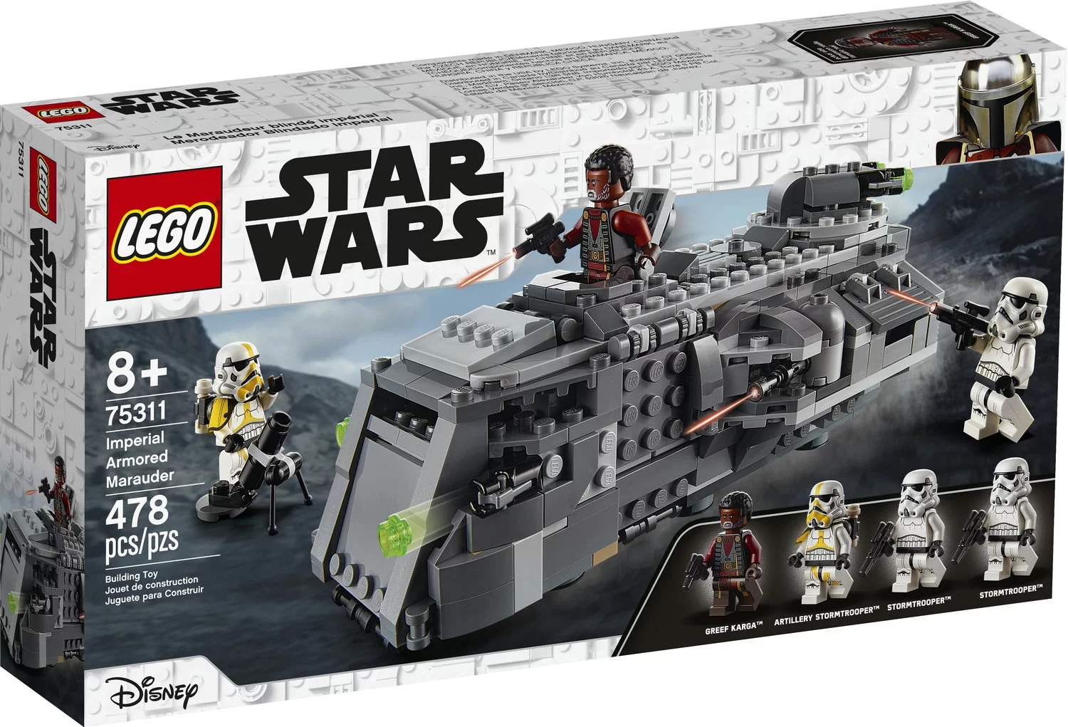 LEGO Star Wars: The Mandalorian Imperial Armored Marauder 75311 Building Toy for Kids (478 Pieces)