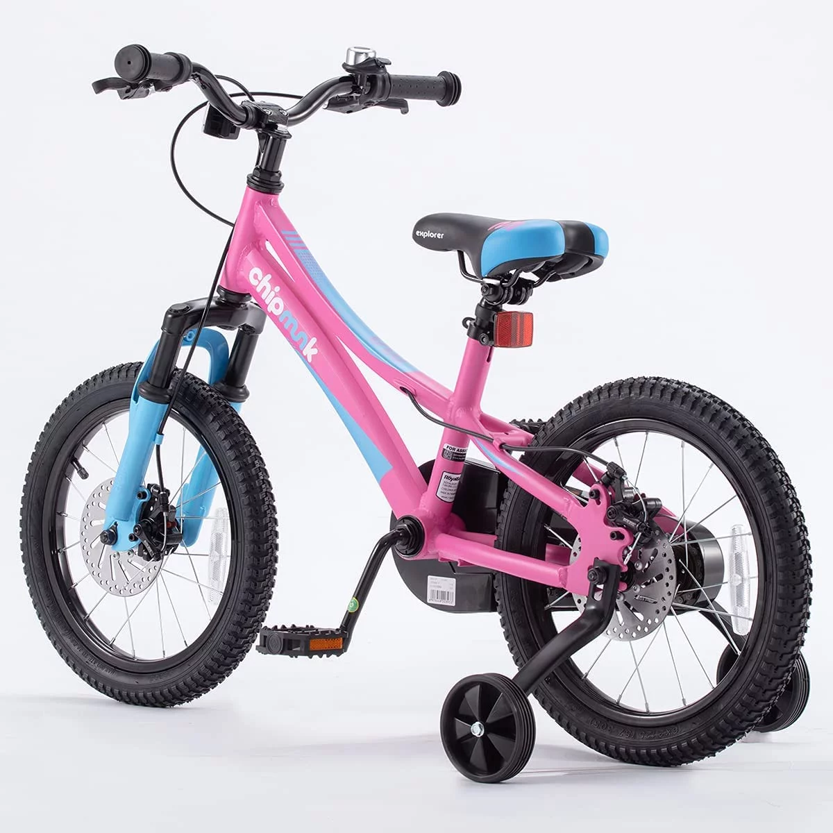 Royalbaby Boys Girls Kids Bike 16inch Explorer Bicycle Front Suspension Aluminum Child’s Cycle with Disc Brakes Blue