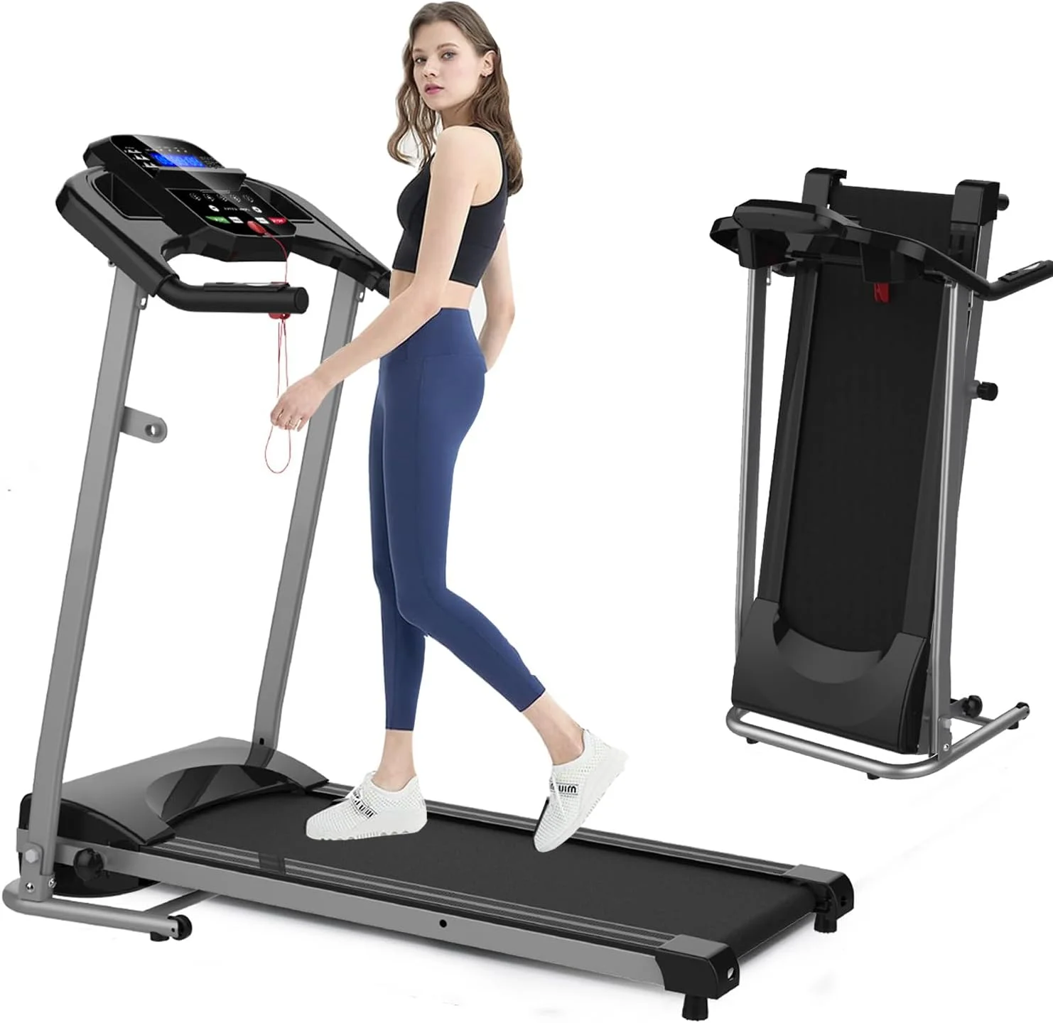 2.5HP Folding Treadmill With 12 Preset or Adjustable Programs Jogging Running Walking Exercise Machine