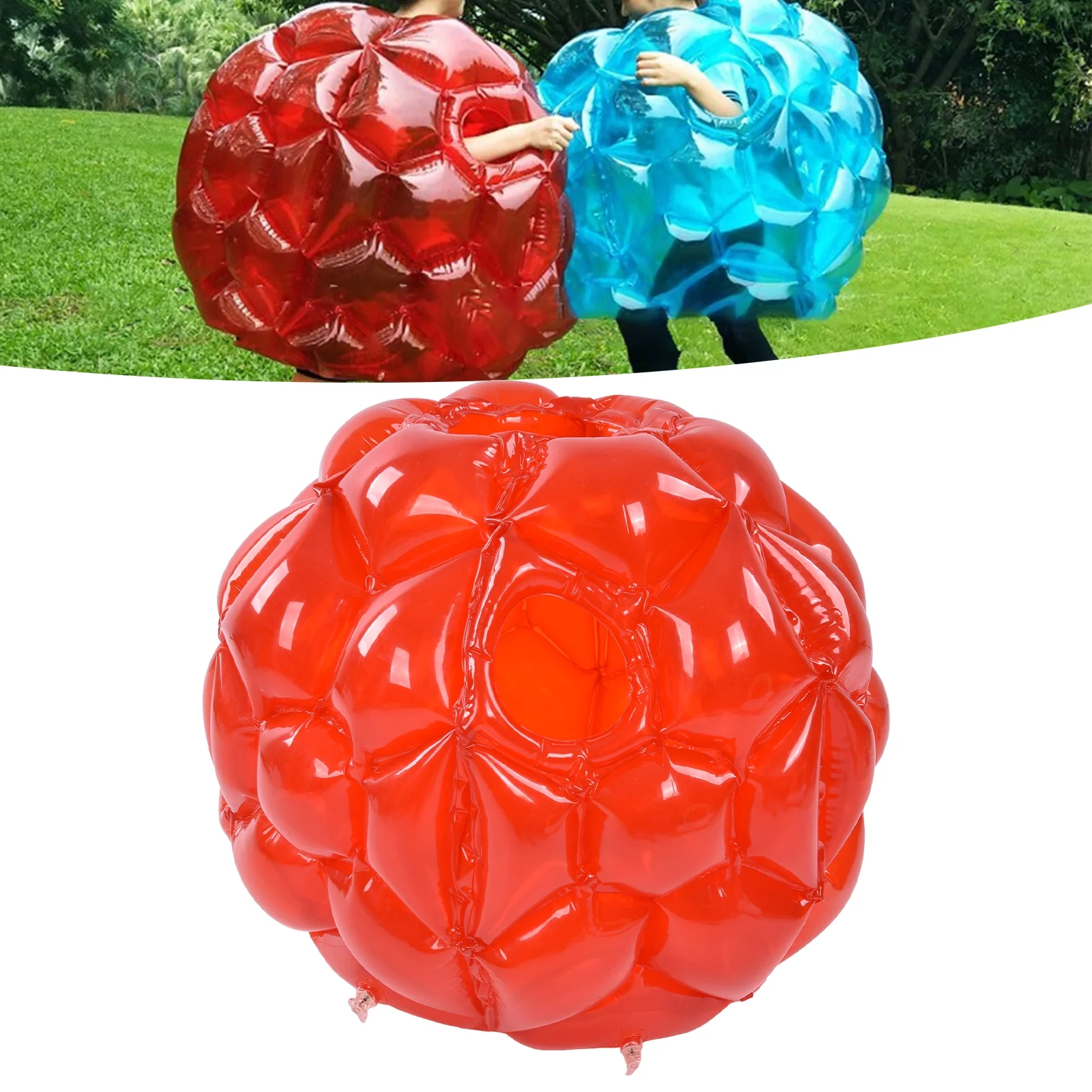 Zaqw Inflatable Bumper Ball 23.6inch Foldable Portable Body Bubble Ball for Family Gathering Games Barbecues Birthdays,Playground Balls,Bubble Ball Sumo Suit