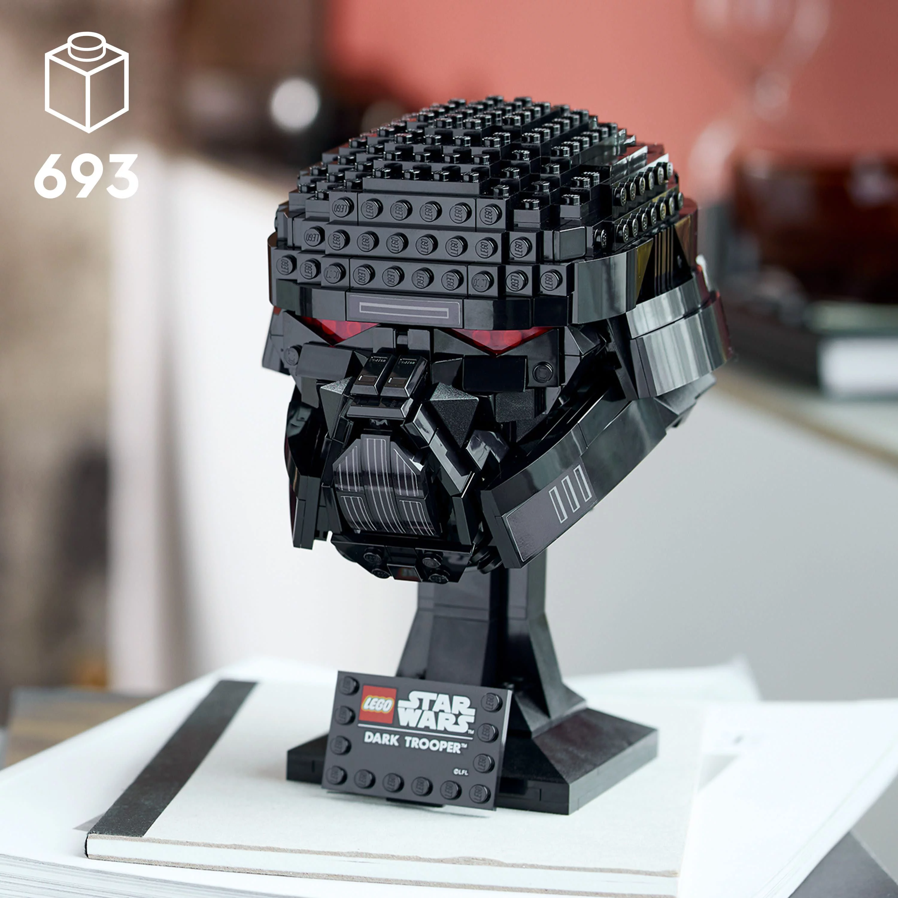 LEGO Star Wars Dark Trooper Helmet 75343 Buildable Model Kit, Display Collectible Decoration Set for Adults, Collection Gift Idea