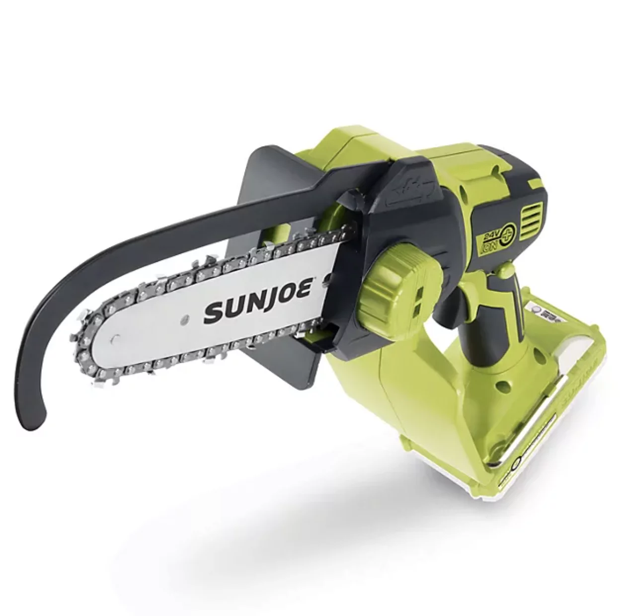 Restored Sun Joe 24V One-Handed Chain Saw Kit W/ Bonus Chain, 2.5-Ah Battery & Charger (Refurbished)