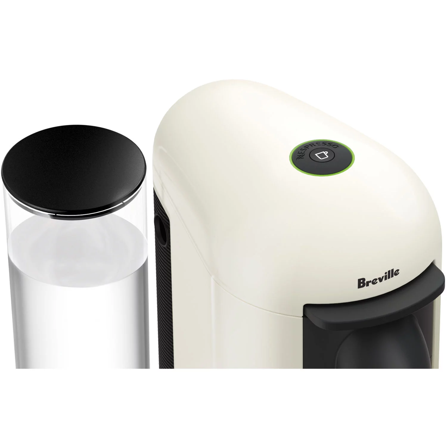 Nespresso VertuoPlus Coffee and Espresso Maker by Breville with Aeroccino Milk Frother, White