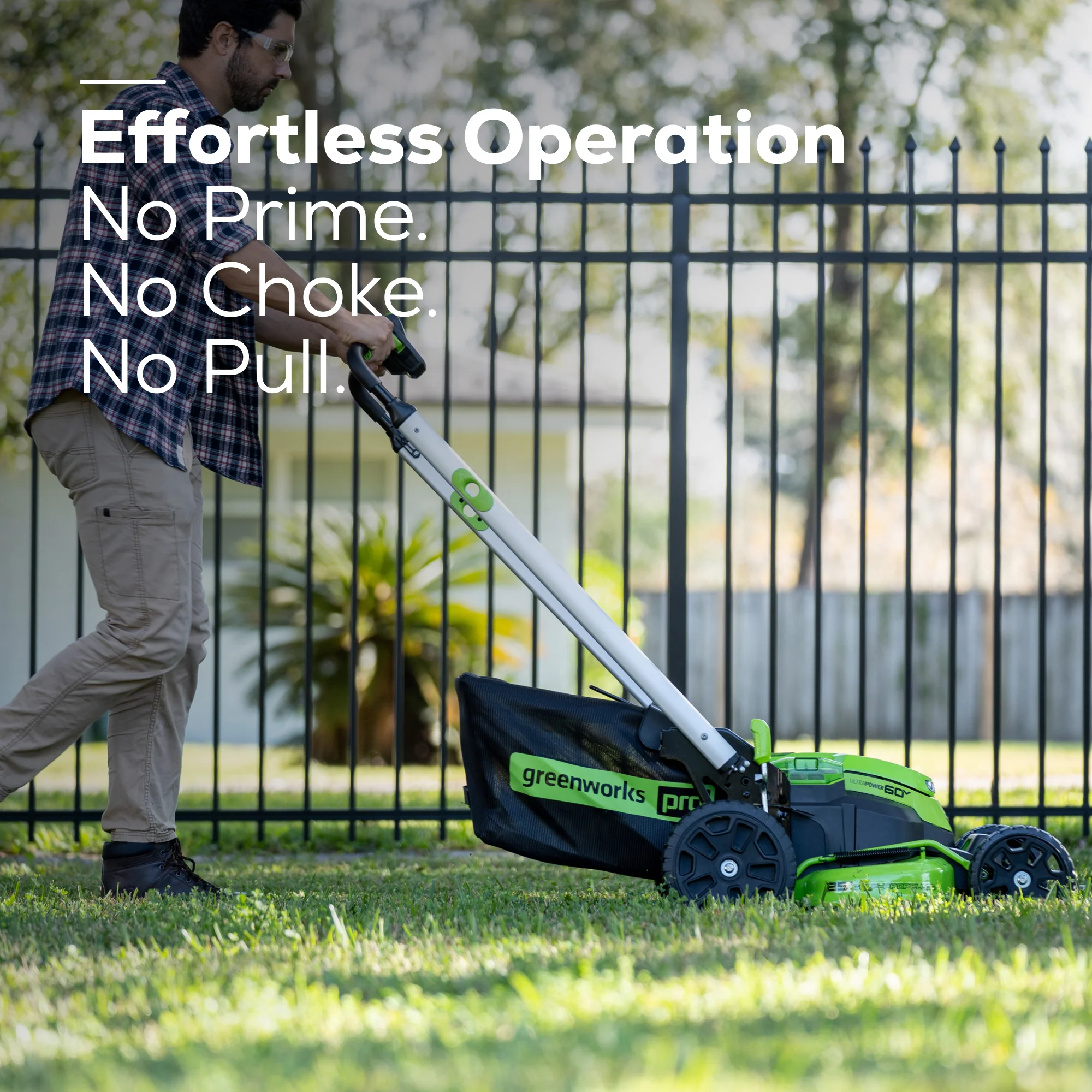 Greenworks 60V 25″ Cordless Brushless Self-Propelled Lawn Mower with Two (2) 4.0Ah Batteries & Dual-Port Charger