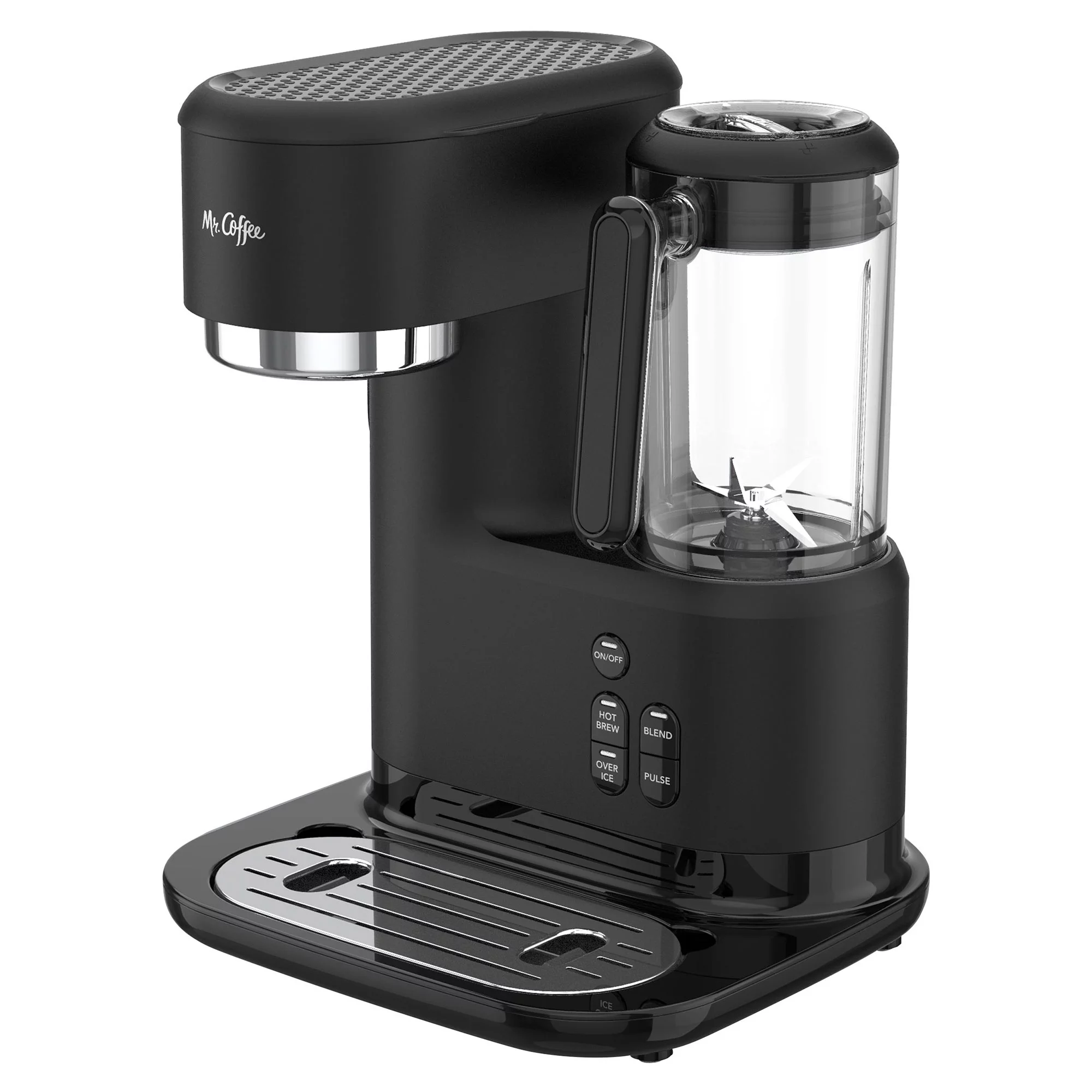 Mr. Coffee Single-Serve Iced and Hot Coffee Maker & Blender with 2 Tumblers