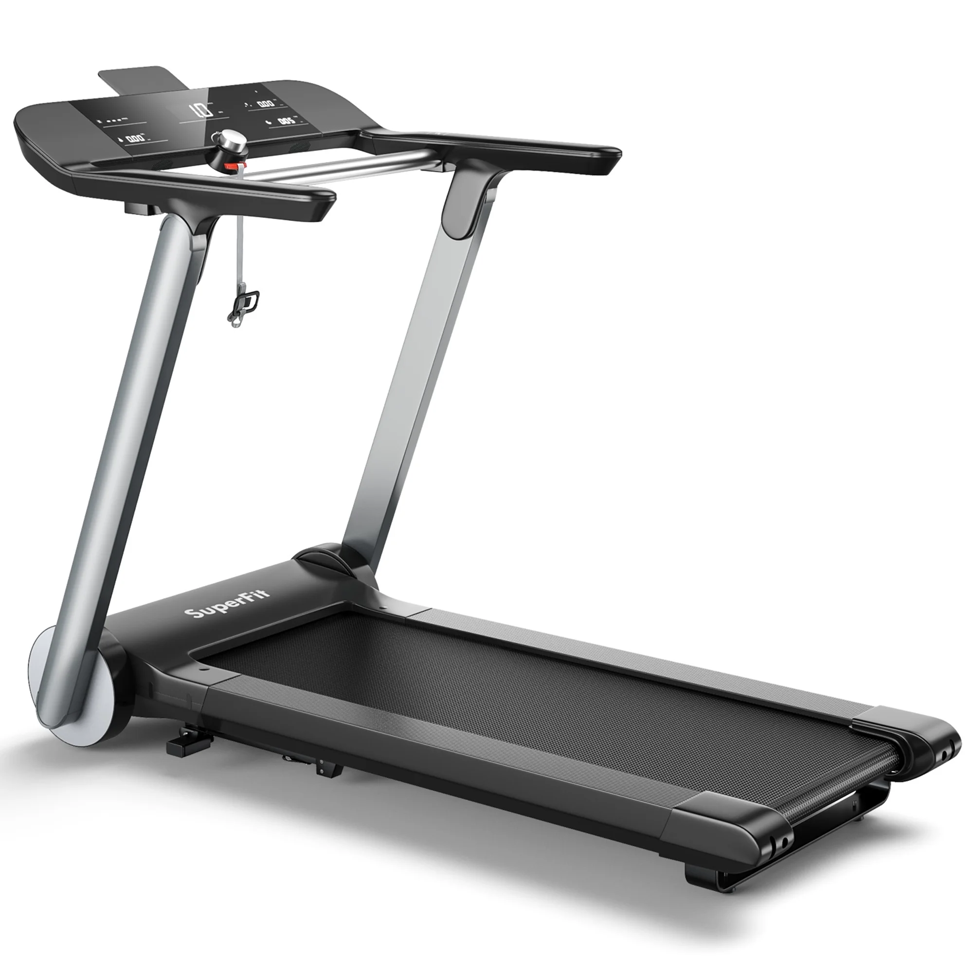 Gymax Italy Designer Running Machine Electric Folding Treadmill with Heart Rate Belt