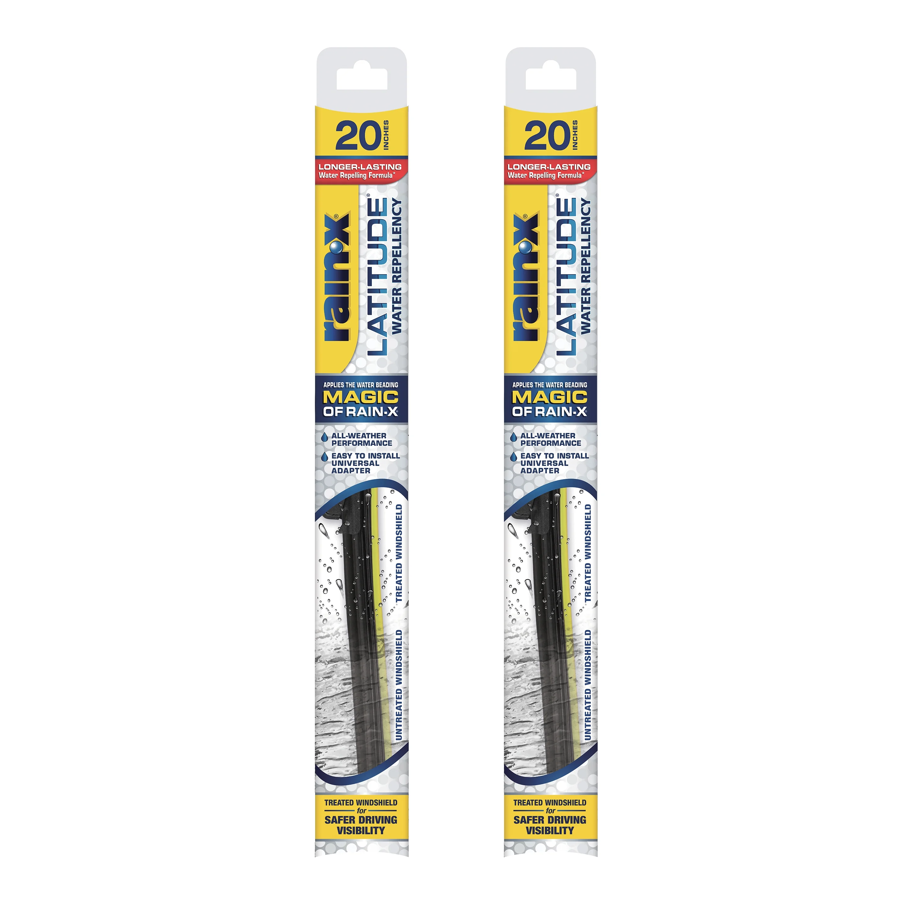 Rain-X 810166 Latitude Water Repellency Wiper Blade, 20″ – 2 Pack