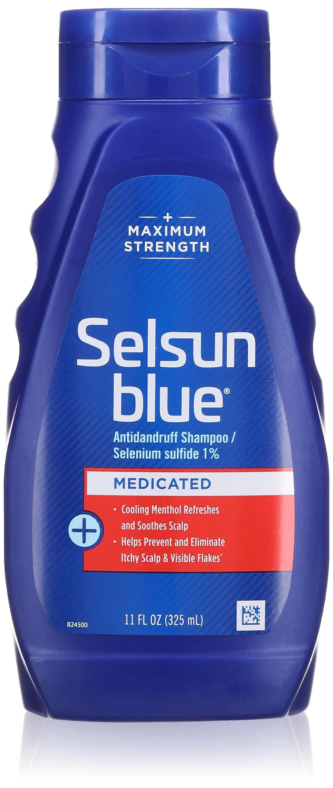 Selsun Blue Maximum Strength Medicated Anti-Dandruff Shampoo with Menthol for Itchy, Dry Scalp 11oz