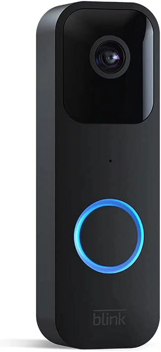 Blink Video Doorbell | Two-way audio, HD video, motion and chime app alerts and Alexa enabled wired or wire-free (Black)