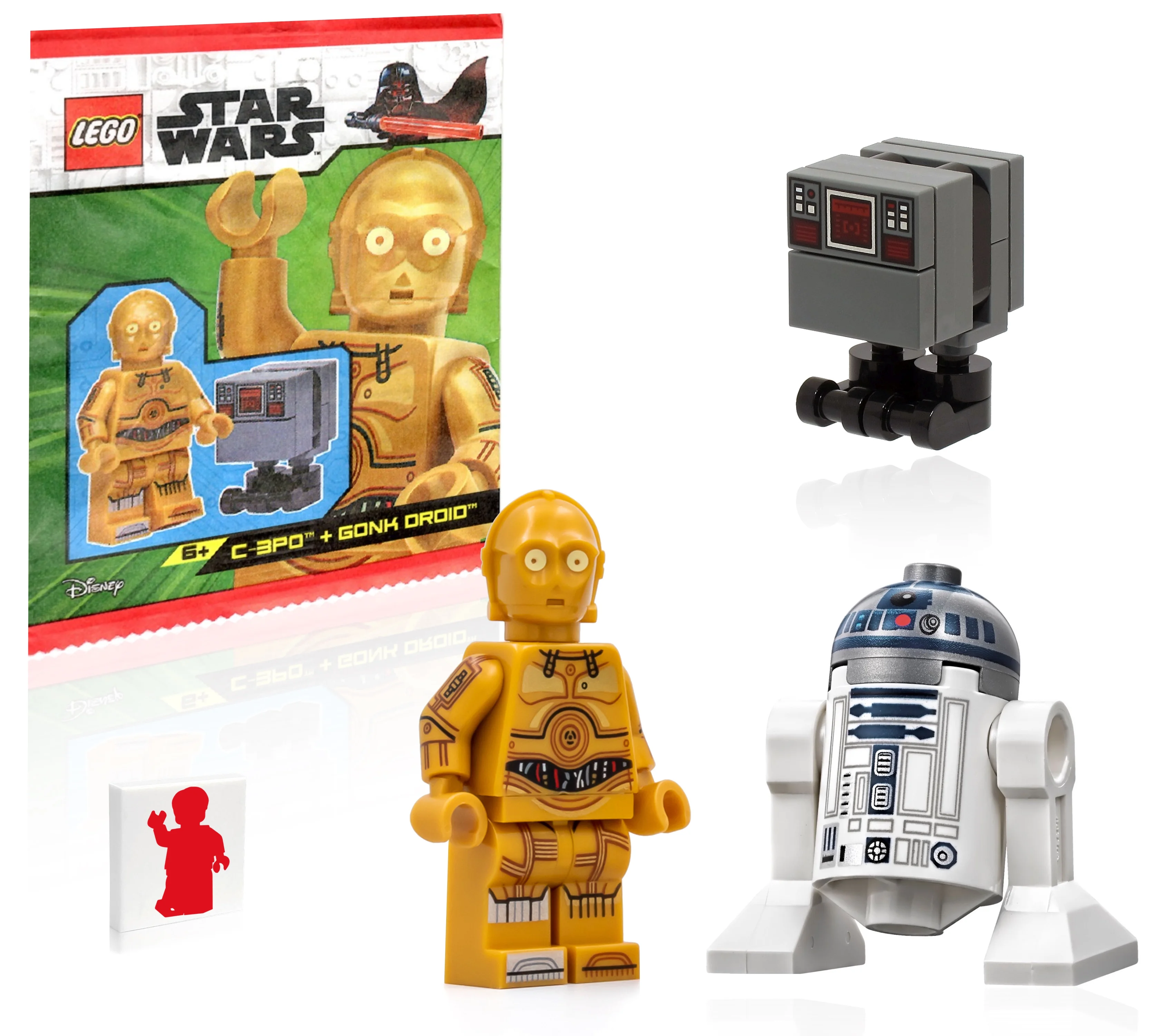 LEGO Star Wars Minifigure Combo Pack – R2-D2 Astromech Droid, C-3PO (Printed Legs, Toes and Arms) and Gonk Droid (GNK Power Droid) 75365 75339