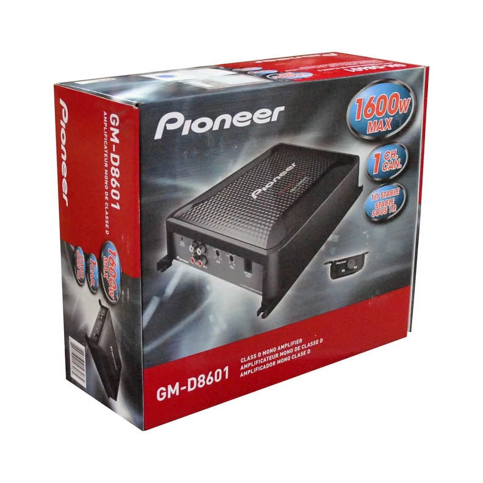 Pioneer GM-D8601 1600W Mono D Car Amplifier Power Amp 1 Ohm Stbl +Remote GMD8601