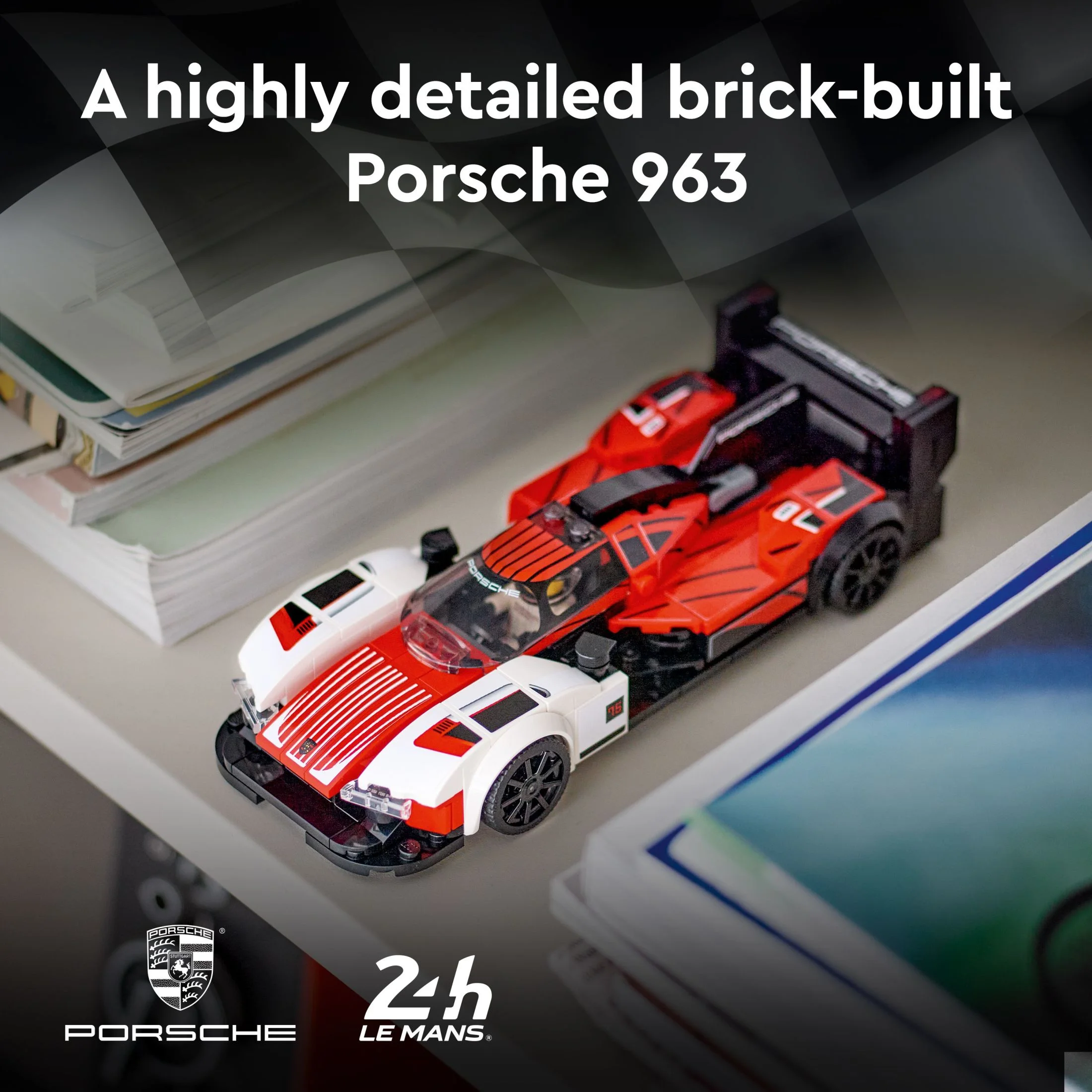 LEGO Speed Champions Porsche 963 76916, Model Car Building Kit, Collectible Race Car Toy with Driver Minifigure, Makes a Great Gift for Teens