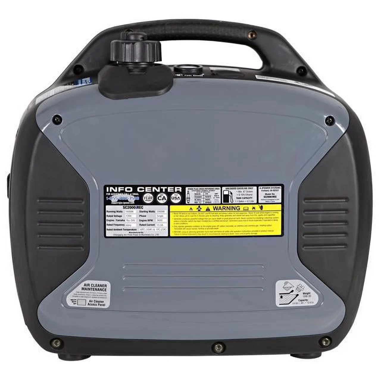 A-iPower Portable Generator, Used, Inverter Generator, 2,000 Watt Starting, 1,600 Watt Running, Yamaha Engine, Gasoline, Each SC2000iREC