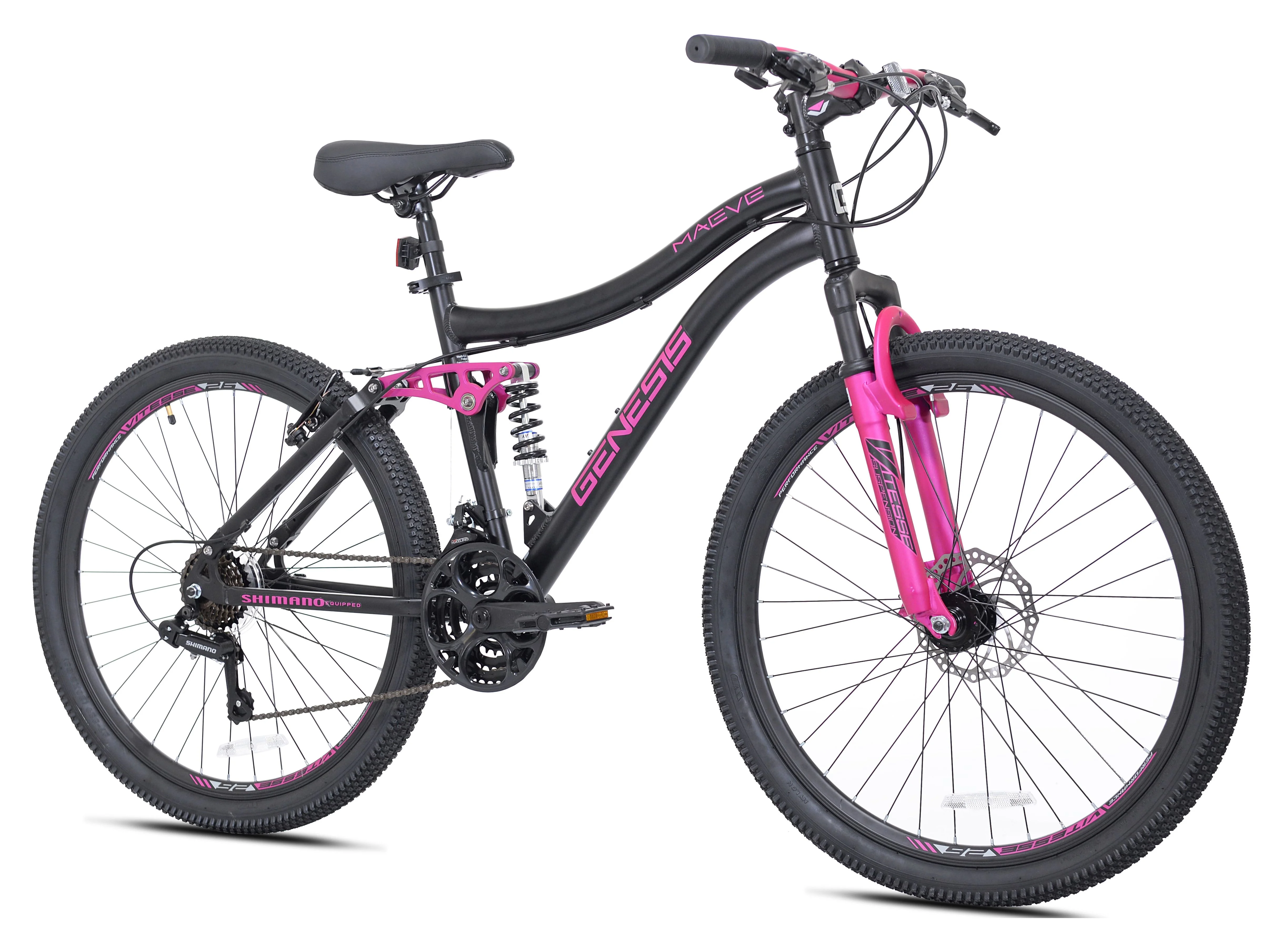 Kent Genesis 26 in. Maeve Women’s Mountain Bike, Black and Pink