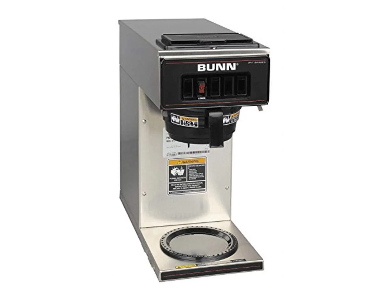 BUNN VP17-1 Coffee Brewer 1600 W – 2 quart – 12 Cup(s) – Multi-serve – Stainless Steel, Black – Stainless Steel, Plastic