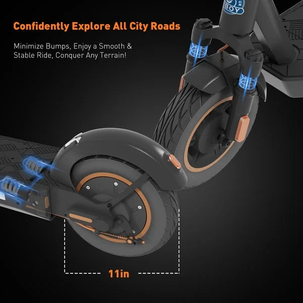 Hiboy MAX Pro Electric Scooter, 500W Motor, 46.6 Miles Long Range & 22 Mph 11″ Pneumatic Tires, Folding Commuter Electric Scooter for Adults