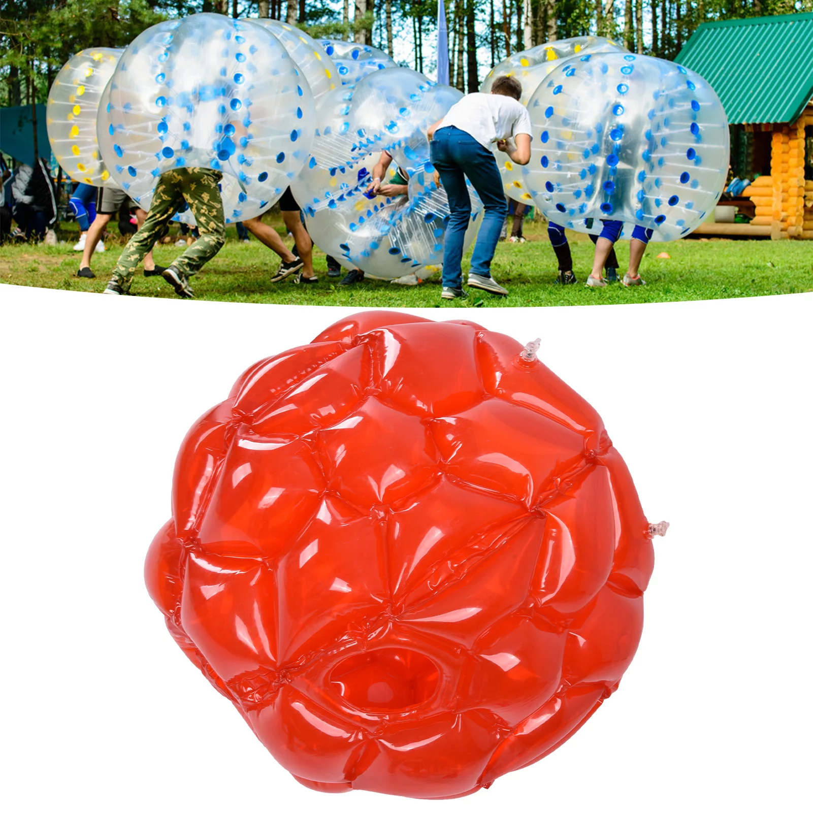 Zaqw Inflatable Bumper Ball 23.6inch Foldable Portable Body Bubble Ball for Family Gathering Games Barbecues Birthdays,Playground Balls,Bubble Ball Sumo Suit