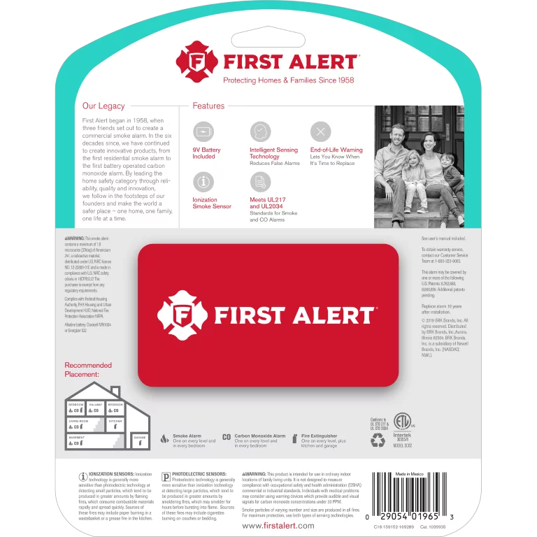 First Alert BRK SCO2B Smoke and Carbon Monoxide (CO) Detector with 9V Battery