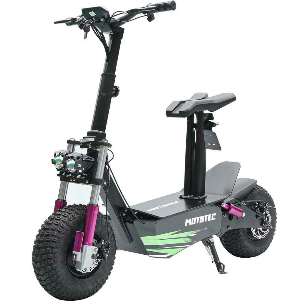 MotoTec Mars 60v 2500w Lithium Electric Scooter – Black – No California Sales