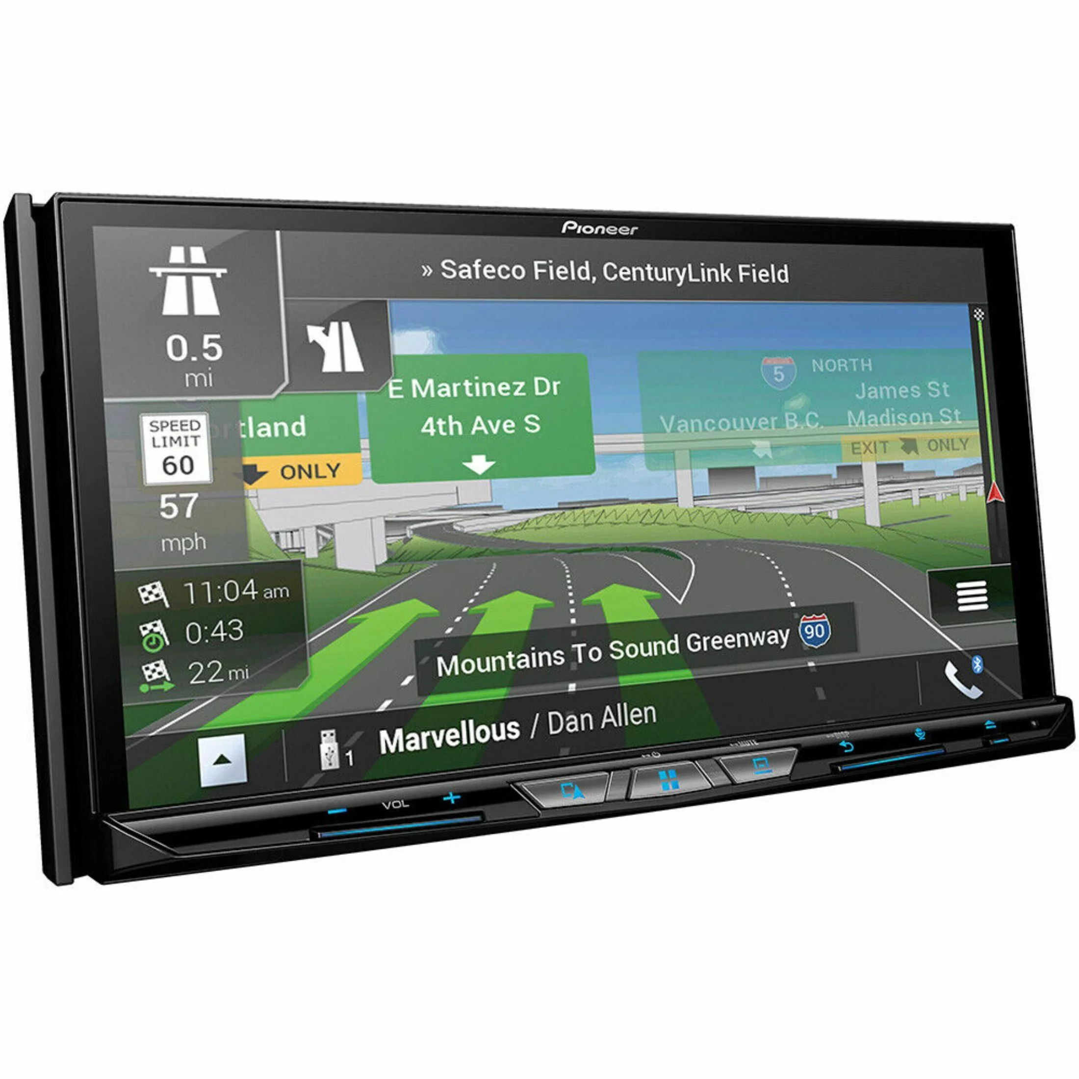 Pioneer AVIC-W8600NEX 7 inch  Bullet Camera Multimedia Navigation Receiver – Black