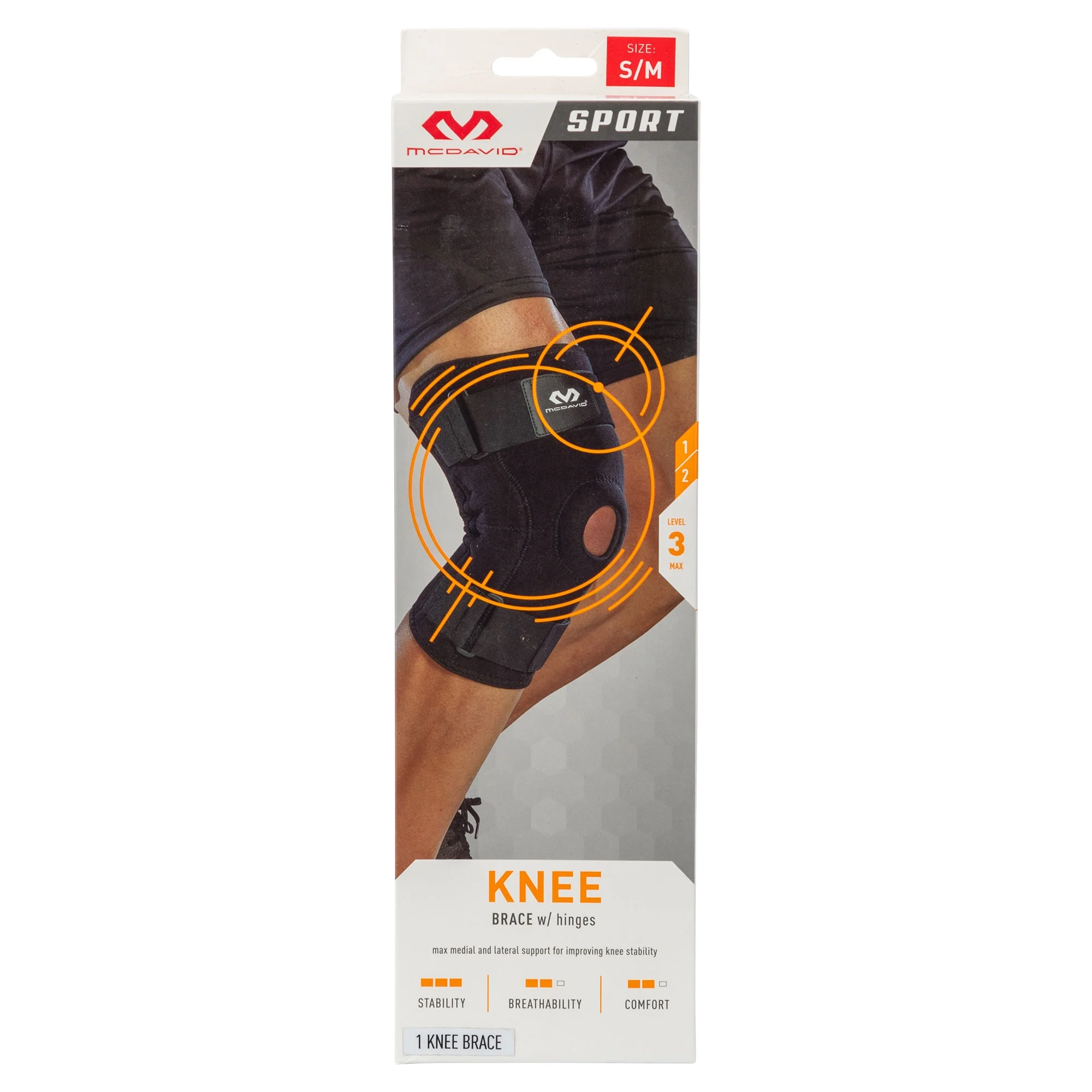 McDavid Knee Brace W/ Dual Hinge Support for Support and Relief, Small/Medium