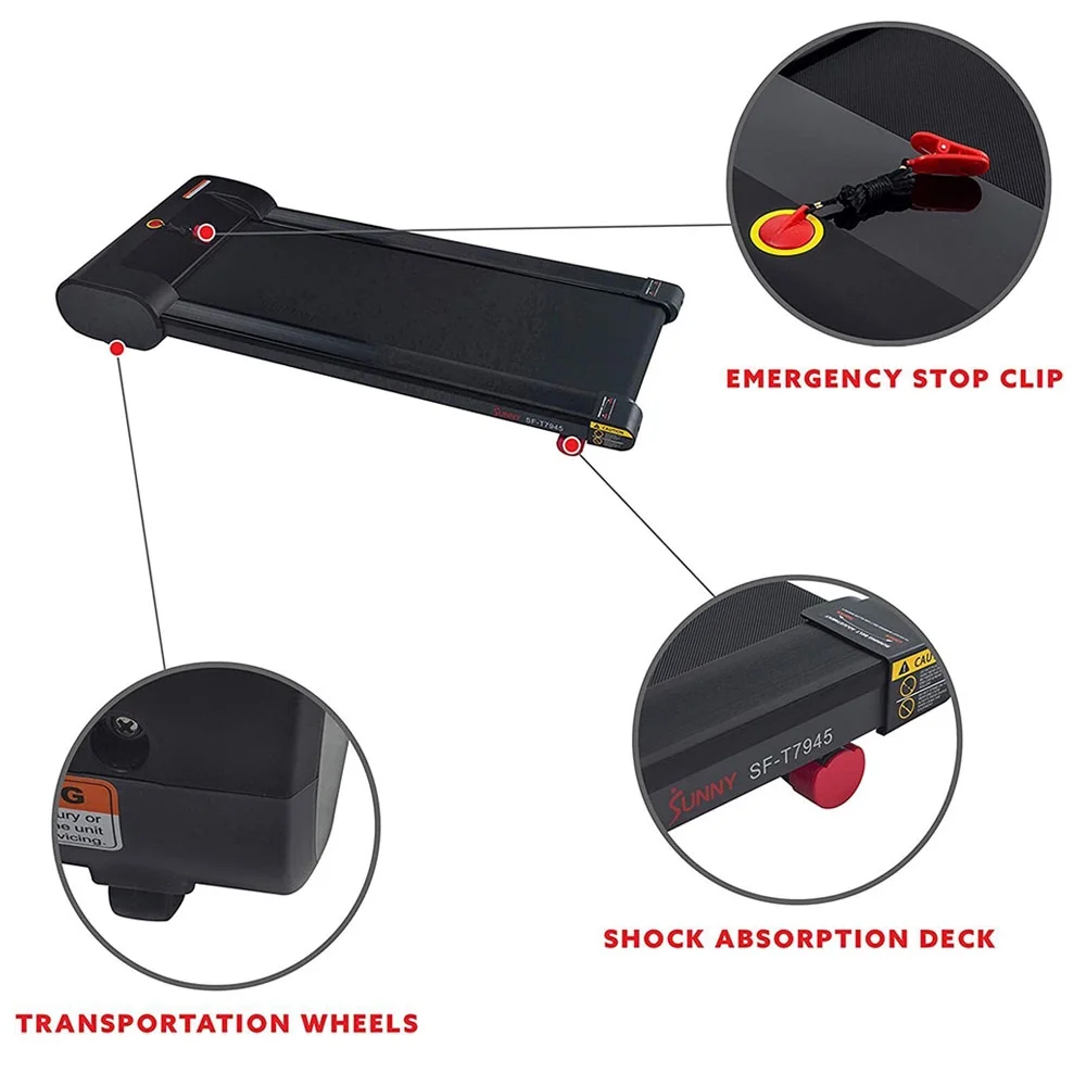 Idealforce Treadmill for Home, 1-6KM/H Under Desk Treadmill, Treadmill Walking Pad with Remote Control