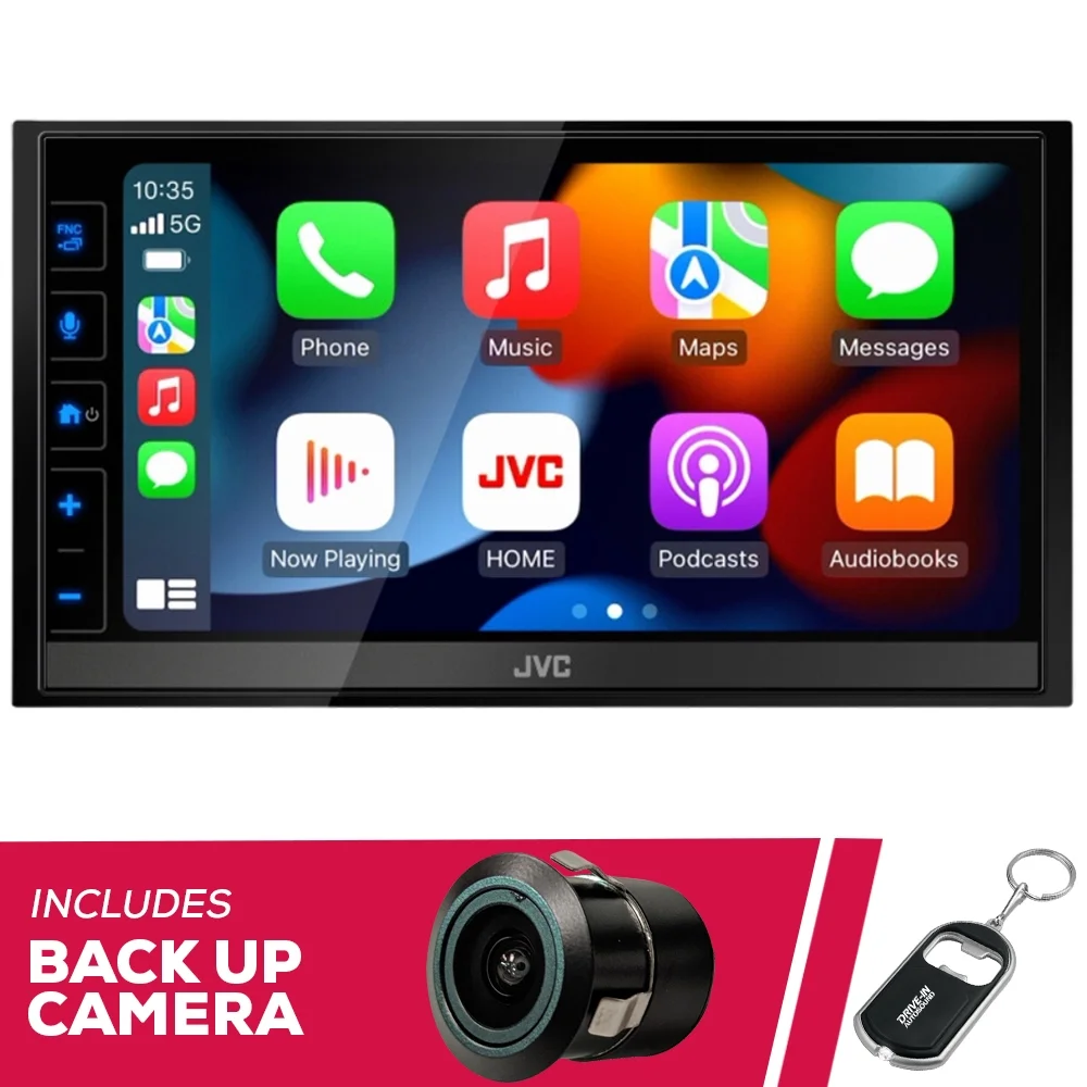 New JVC KW-M785BW 6.8″ Shallow-Chassis Multimedia Receiver w/ Backup Bullet Camera